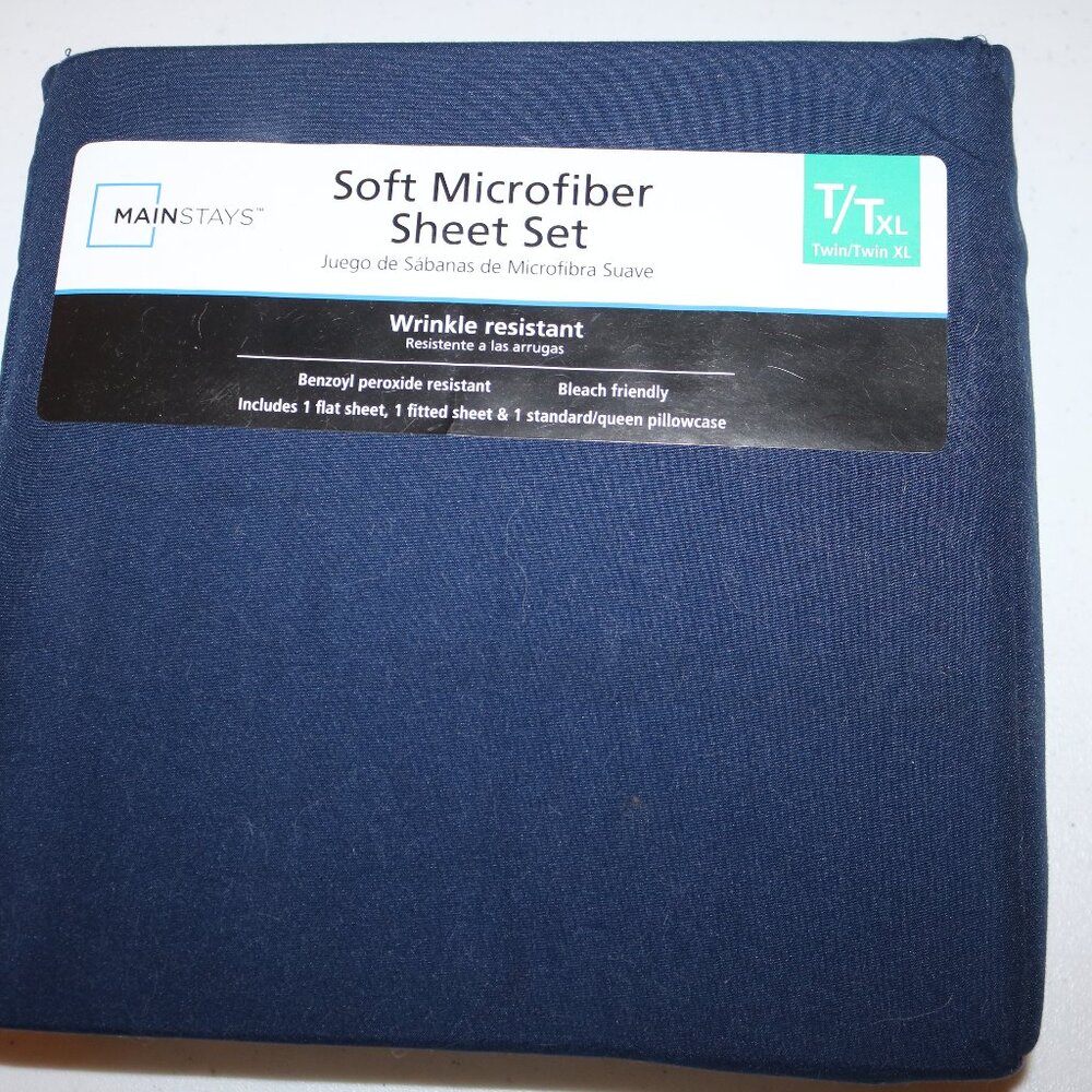Mainstays microfiber twin xl sheet set NEW 39x80